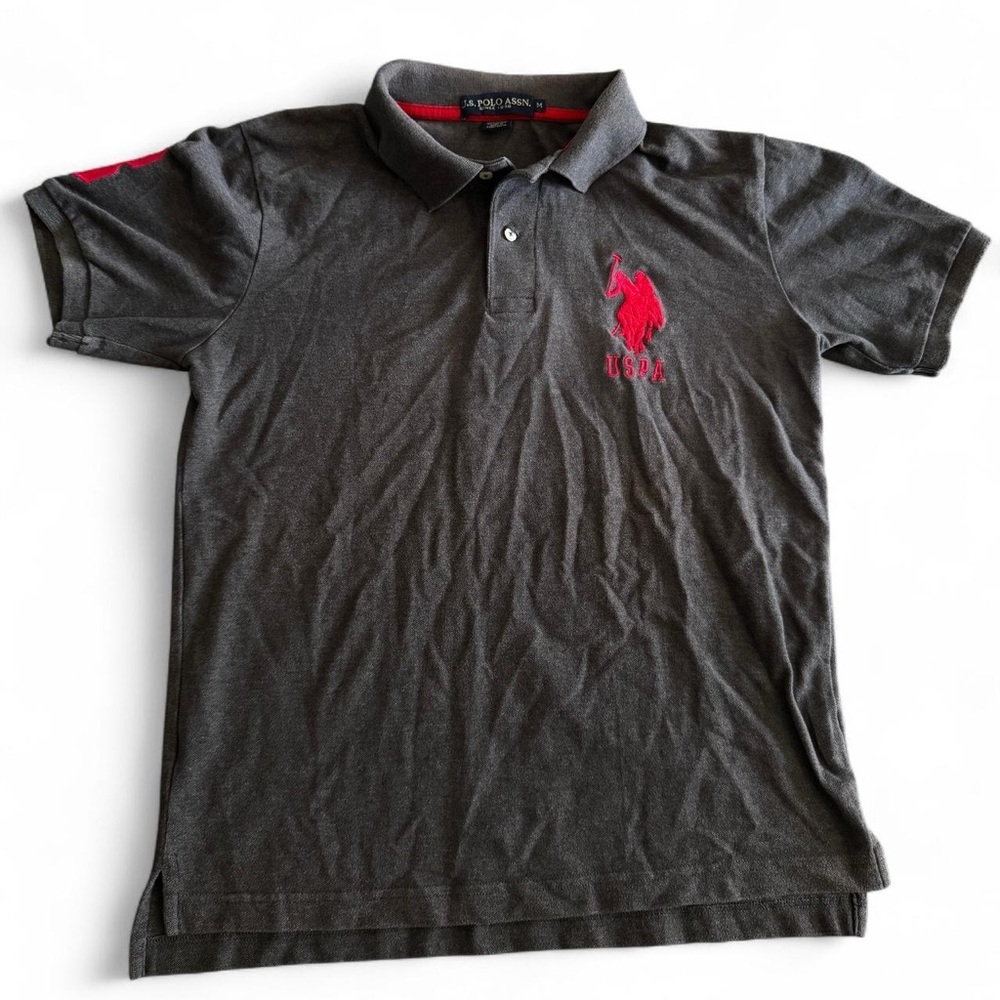 Mens Polo Ralph Lauren Rugby USA 
Big Pony Shirt Gray Size Medium